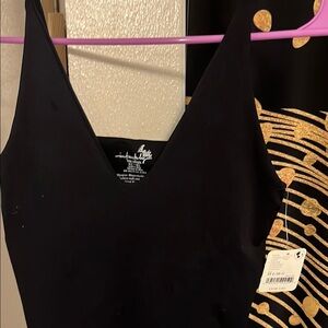 Free People Black Crop Top